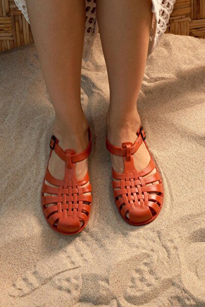 Beyond Matte Brick Colored Women's Jelly Sandals - Byndjlly01