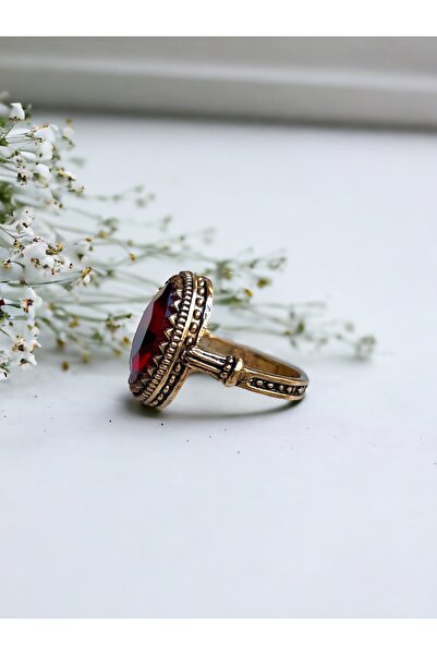 FAYRA ACCESSORIES Kristal Taşlı Oval Yüzük