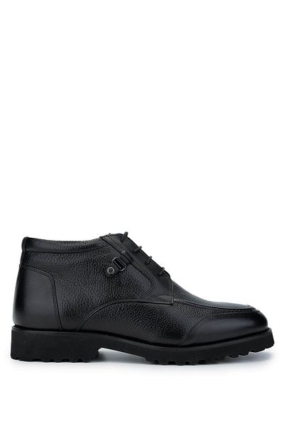 Tamer Tanca Men's Genuine Leather Black Floater Casual Boots