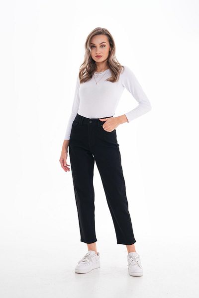 ŞİMAL Women's High Waist Mom Jeans 250010   -