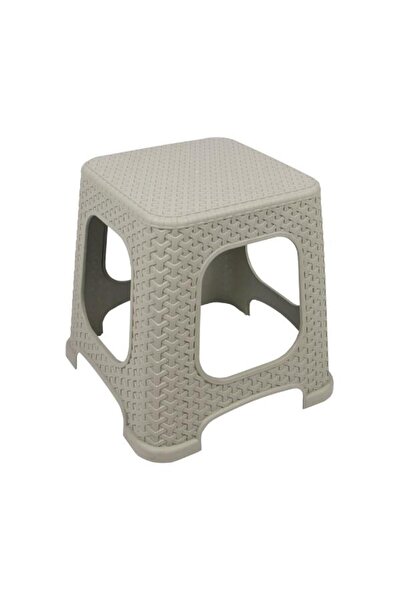 Mandella Sağlam Plastik Star Rattan Küçük Tabure (6 Adet) Çölbeji