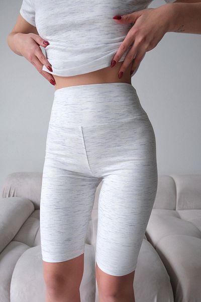 C&City Graue weiche Shorts mit hoher Taille