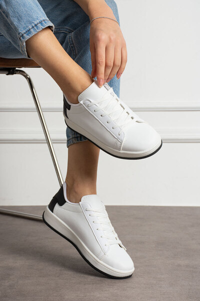 eformoda by emre yılmaz Air22 White Black Women's Sneakers