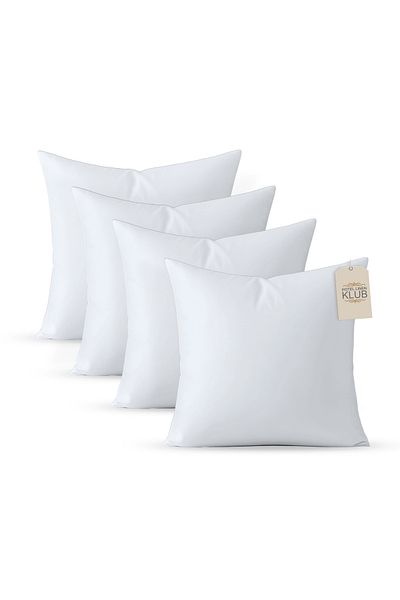 Hotel Linen Klub 4-Piece Microfiber Cushion Filler, 400 grams Hollowfiber Filling , 45 x 45cm