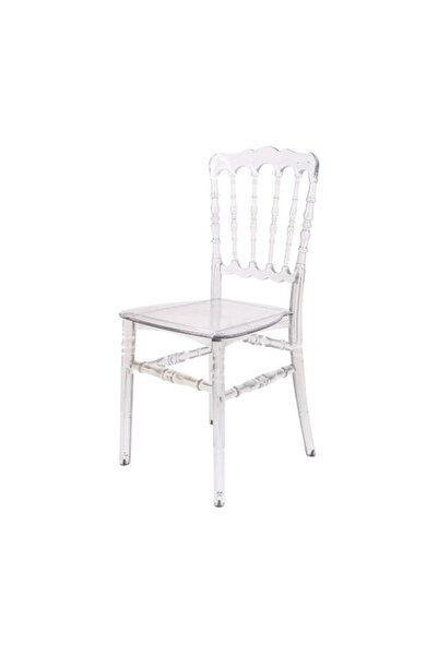 Mandella Karmen Şeffaf Kırılmaya Dayanıklı Sandalye Model 2 (6 Adet)