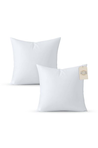 Hotel Linen Klub 2-Piece Microfiber Cushion Filler, 400 grams Hollowfiber Filling , 45 x 45 cm