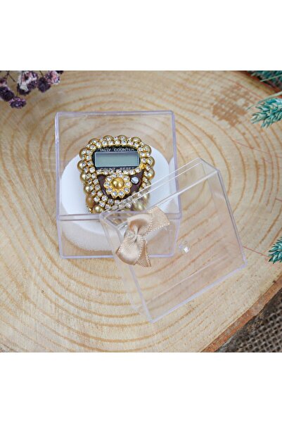 İkranur Lüks Taşlı Kahverengi Zikirmatik