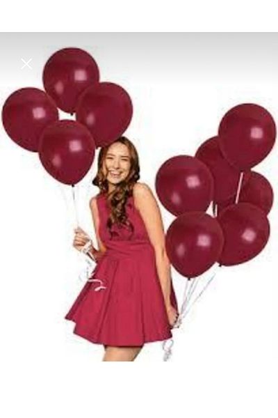 Deniz Party Store Burgundy Latex Balloon Set of 10