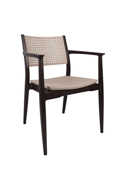 Mandella Irmak Çift Renk Koltuk (2 ADET) Gövde Kahverengi - Oturma/sırt Çölbeji