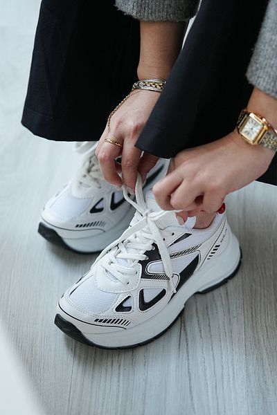 Marjin Damen Sneaker High Sohle Schnürschuhe Sportschuhe Nevila Weiß