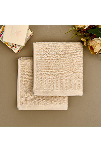 Evidea Σετ Πετσέτες Soft Patte 2 τεμαχίων - Κρεμ - 30x30 cm