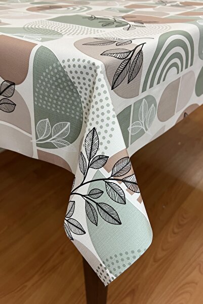 Pimula home مفرش طاولة من القماش الزيتي القابل للمسح بقاعدة من ألياف PVC_1239