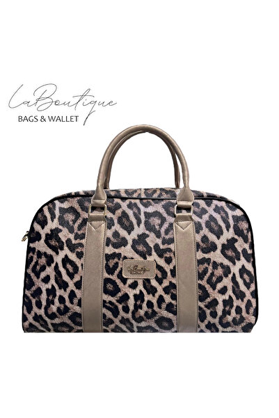 LA BOUTIQUE Lb Çanta-3015 Leopar Seyahat Çantası Gş