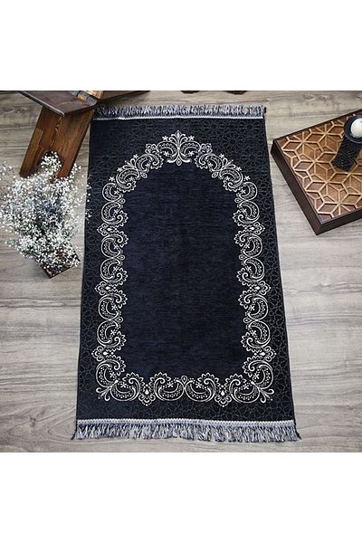 İkranur Seccade Munis Black 65X115 cm - 320 Gr