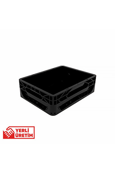 ALPBX 1.kalite Siyah Hamur Pasası 40x30x12 Cm - Gıdaya Uygun Plastik Kasa 12 ...