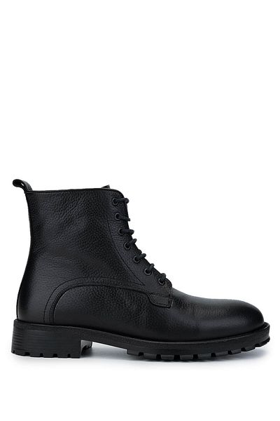 Tamer Tanca Men's Genuine Leather Black Leather Casual Boots