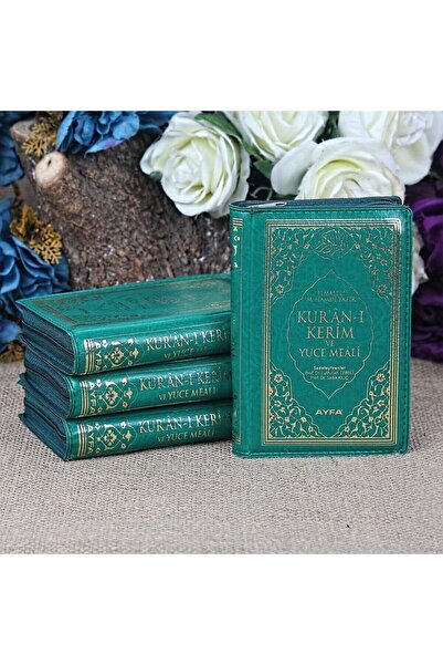 İkranur Kur'an-ı Kerim Mealli Mühürlü (Cep Boy 9x13 cm)-Yeşil