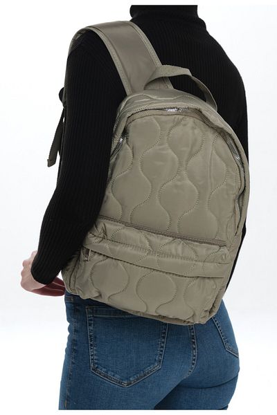 WITH-W Backpack - Quilted, Pocketed, Patterned Puffy