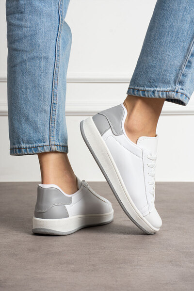 eformoda by emre yılmaz Air22 Model White Gray Women's Sneakers