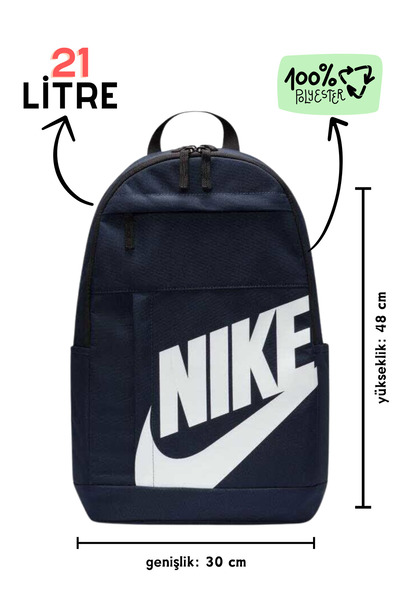 Nike Sırt Çantası (21L) Nk Elmntl Bkpk DD0559-452 Mavi