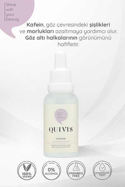 Quivis Anti-Under Eye Bagging and Darkening Brightening Caffeine Serum 30 ML