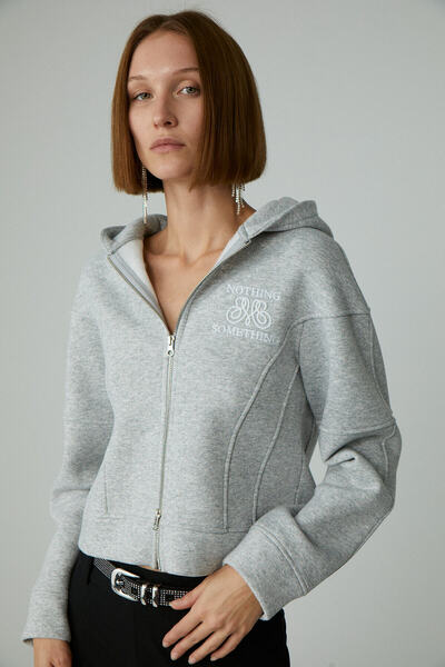 ETHIQUET ROBINA Kadın Şardonlu Kapüşonlu Nakış Detaylı Grimelanj Sweatshirt