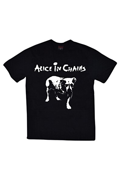 fame-stoned تي شيرت أليس إن تشينز مطبوع للجنسين مصنوع من القطن بنسبة 100% بال...