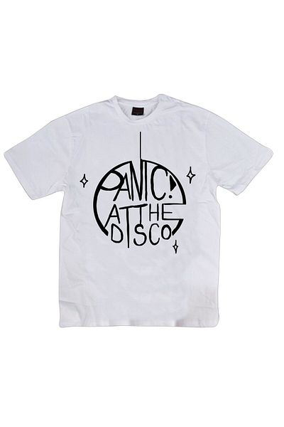 fame-stoned Μπλουζάκι Panic At The Disco Printed Unisex 100% βαμβακερό λευκό μπλουζάκι