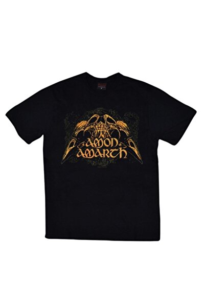 fame-stoned Tricou negru unisex 100% bumbac cu imprimeu Amon Amarth