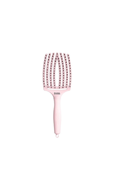 Olivia Garden Fingerbrush Care Iconic Boar Nylon Pastel Pink L Fırça