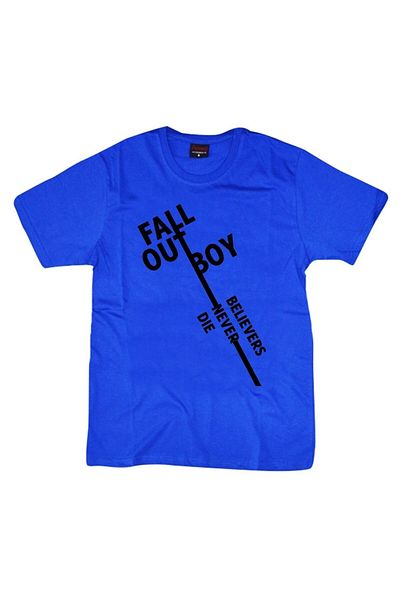 fame-stoned Μπλουζάκι Fall Out Boy με στάμπα Unisex 100% βαμβακερό μπλε