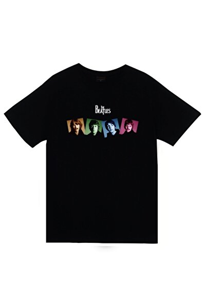 fame-stoned The Beatles Štampano Unisex 100% pamuk Crna T-shirt