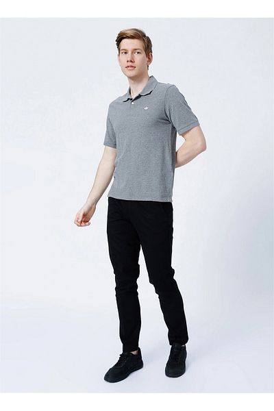 Dockers Ανδρικό βαμβακερό μπλουζάκι με λαιμόκοψη σε γκρι λεπτή εφαρμογή - A1159-0024