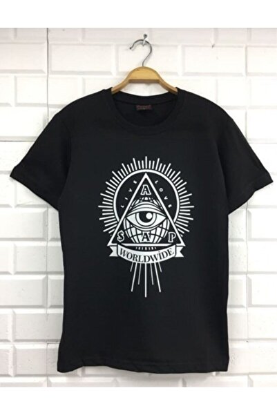fame-stoned Unisex crna Asap Life Štampano T-shirt