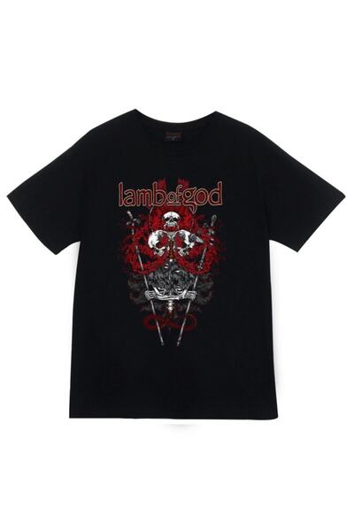 fame-stoned Lamb Of God Unisex crna Štampano T-shirt