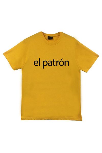 fame-stoned Дамска жълта тениска с щампа El Patron Pablo Escobar