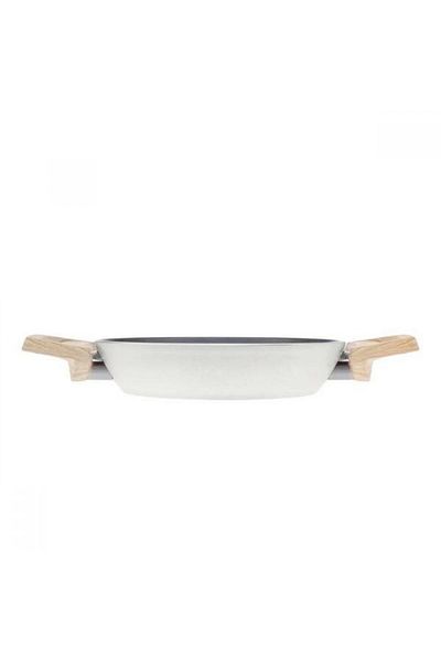 Karaca Swiss Crystal Induction Flacher Suppentopf, 20 cm, Creme