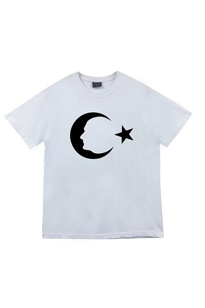 fame-stoned Μπλουζάκι Gazi Mustafa Kemal Atatürk με στάμπα Unisex 100% βαμβακερό λευκό