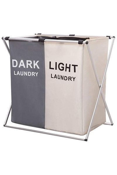 Generic Storage basket for dirty clothes white/grey
