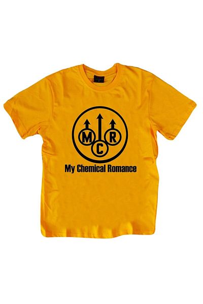 fame-stoned Унисекс тениска с щампа My Chemical Romance, 100% памук, жълта