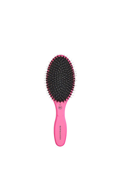 Olivia Garden Expert Care Oval Boar Nylon Bristles Pembe Fırça