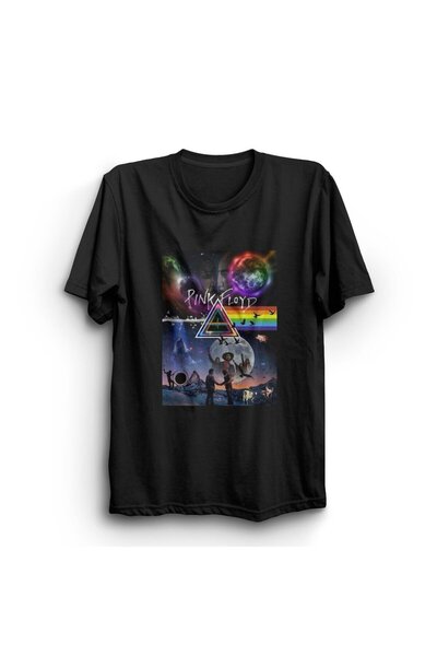 fame-stoned Pink Floyd Štampano Unisex 100% pamuk Crna T-shirt