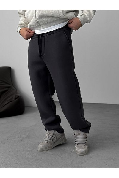 BYBASICMAN Anthracite Basic Tubular Sweatpants (Ke)-Jj-83-5011