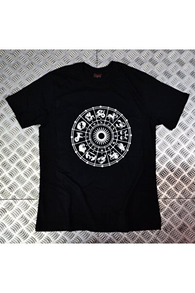 fame-stoned Crna astrološka mapa - Zodijak Štampano T-shirt