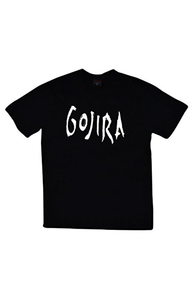fame-stoned Gojira Štampano Unisex 100% pamuk Crna T-shirt