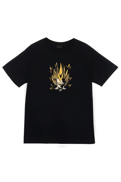 fame-stoned Dragonball Z Anime Štampano Unisex 100% pamuk Crna T-shirt