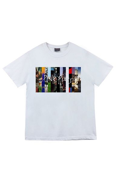 fame-stoned Μπλουζάκι με στάμπα Pink Floyd Unisex 100% βαμβακερό λευκό