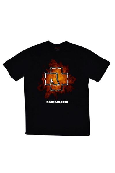 fame-stoned Μπλουζάκι Rammstein Printed Unisex 100% βαμβακερό μαύρο