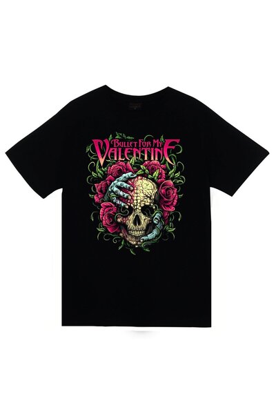 fame-stoned Bullet For My Valentine Štampano Unisex 100% pamuk Crna T-shirt