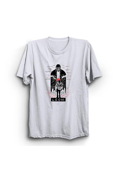 fame-stoned Μπλουζάκι Unisex White Leon Power of Love με στάμπα